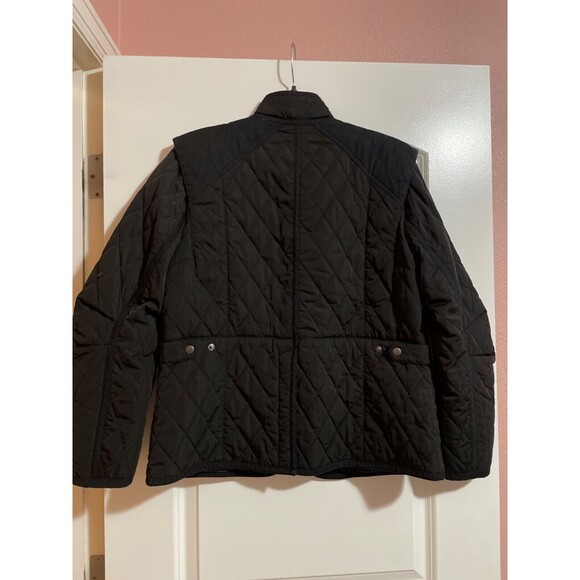 FRAME Women's Quilted Town Jacket Black size L Snap Front - Picture 8 of 10